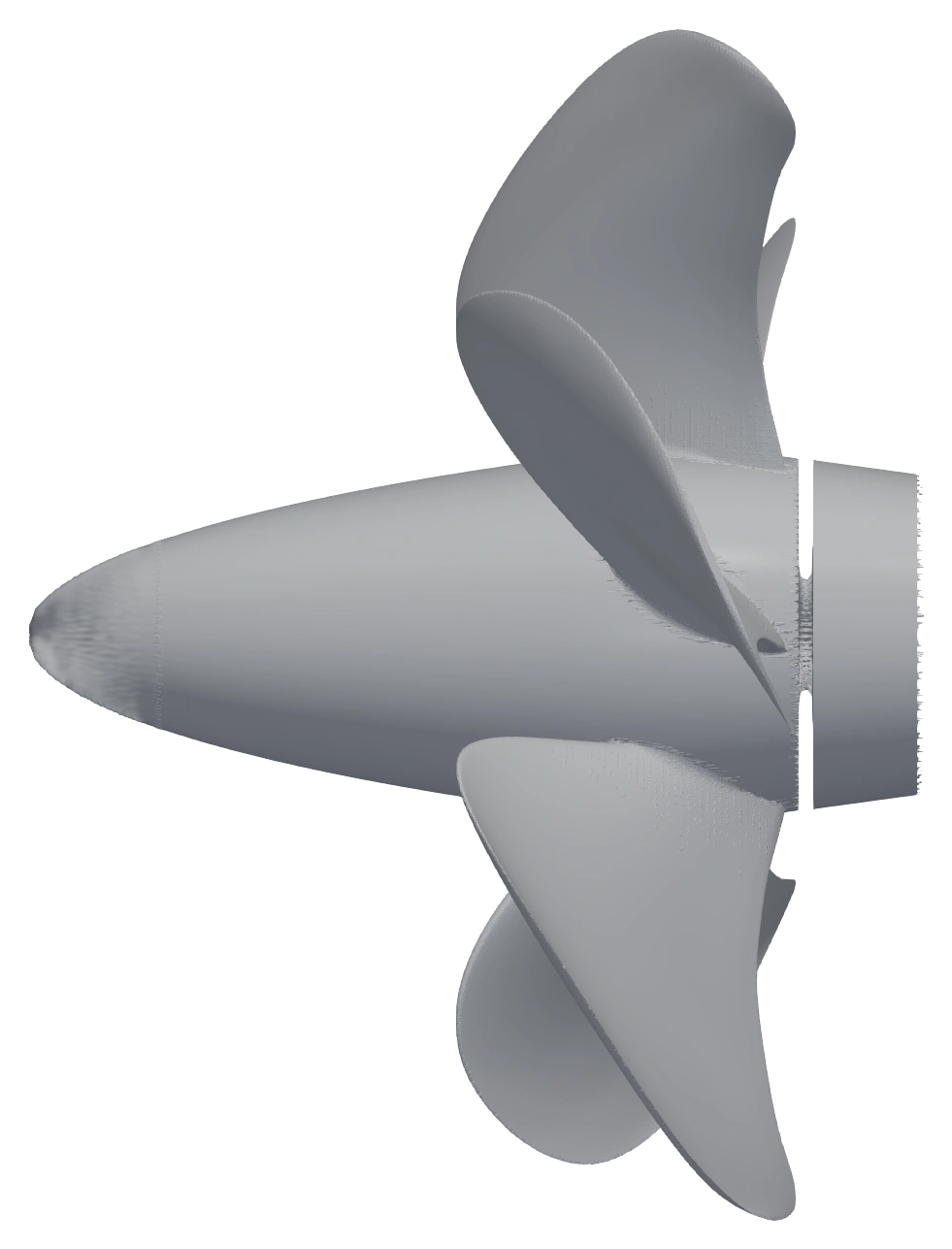 Propeller geometry: hub and blades
